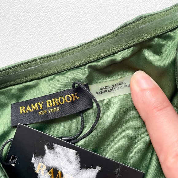 Ramy Brook Lisa Strapless Dress Spruce Green Size 8 NEW NWT - Picture 7 of 11